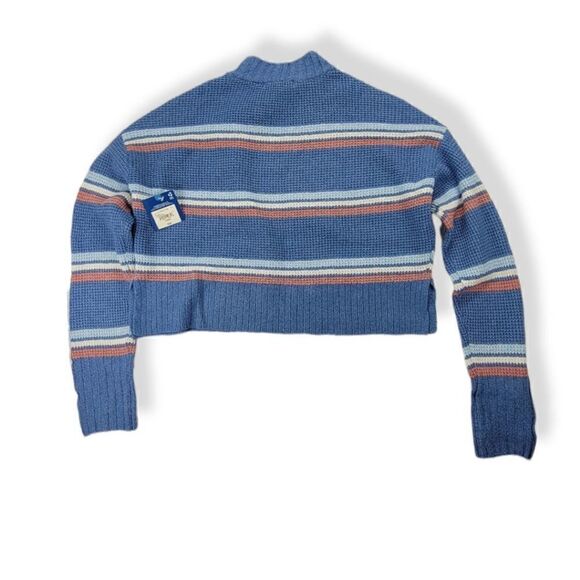 Arizona Blue Stripe cropped sweater Large Juniors - Picture 1 of 2